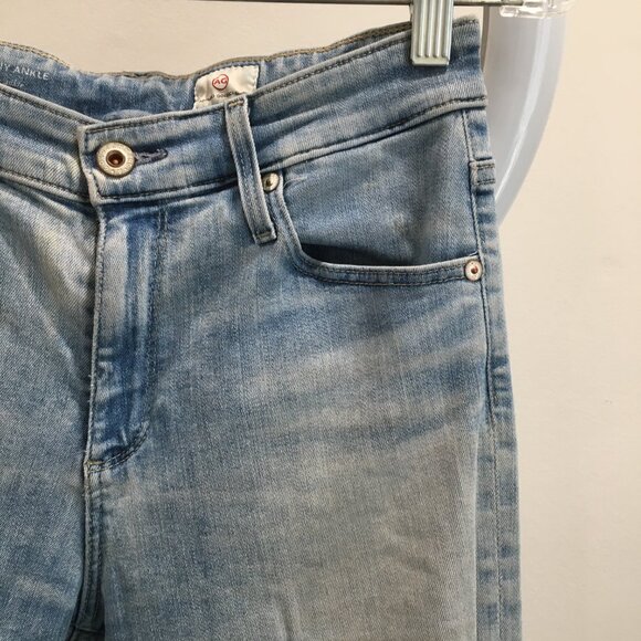 AG ADRIANO GOLDSCHMIED 5 Pocket Light Wash FARRAH High Rise Ankle Skinny Jeans - Picture 7 of 10